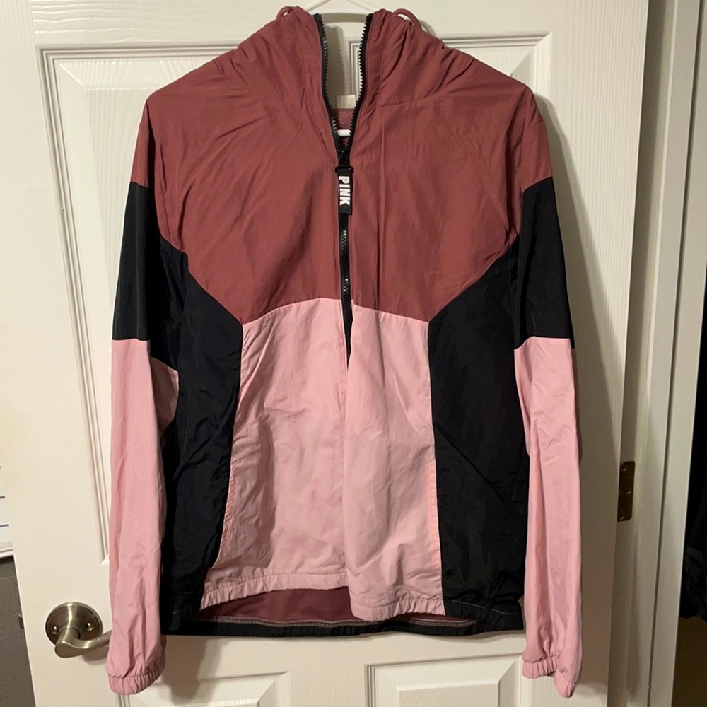 Pink windbreaker jacket